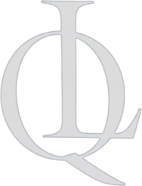 A white letter q with the letters q and q